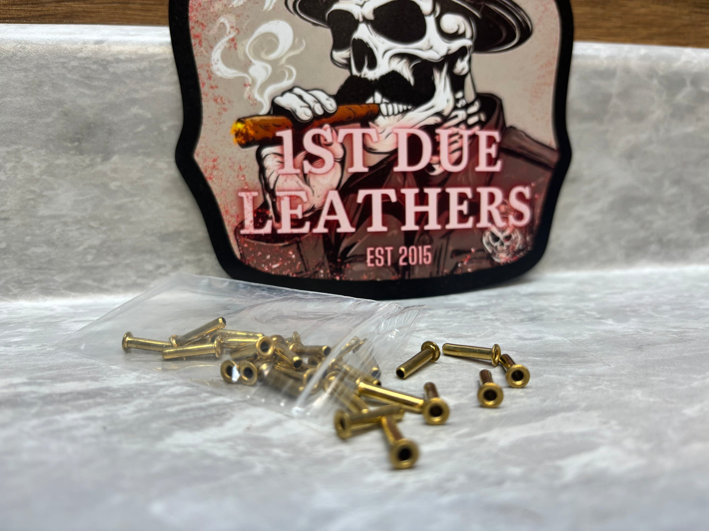 Brass rivets 