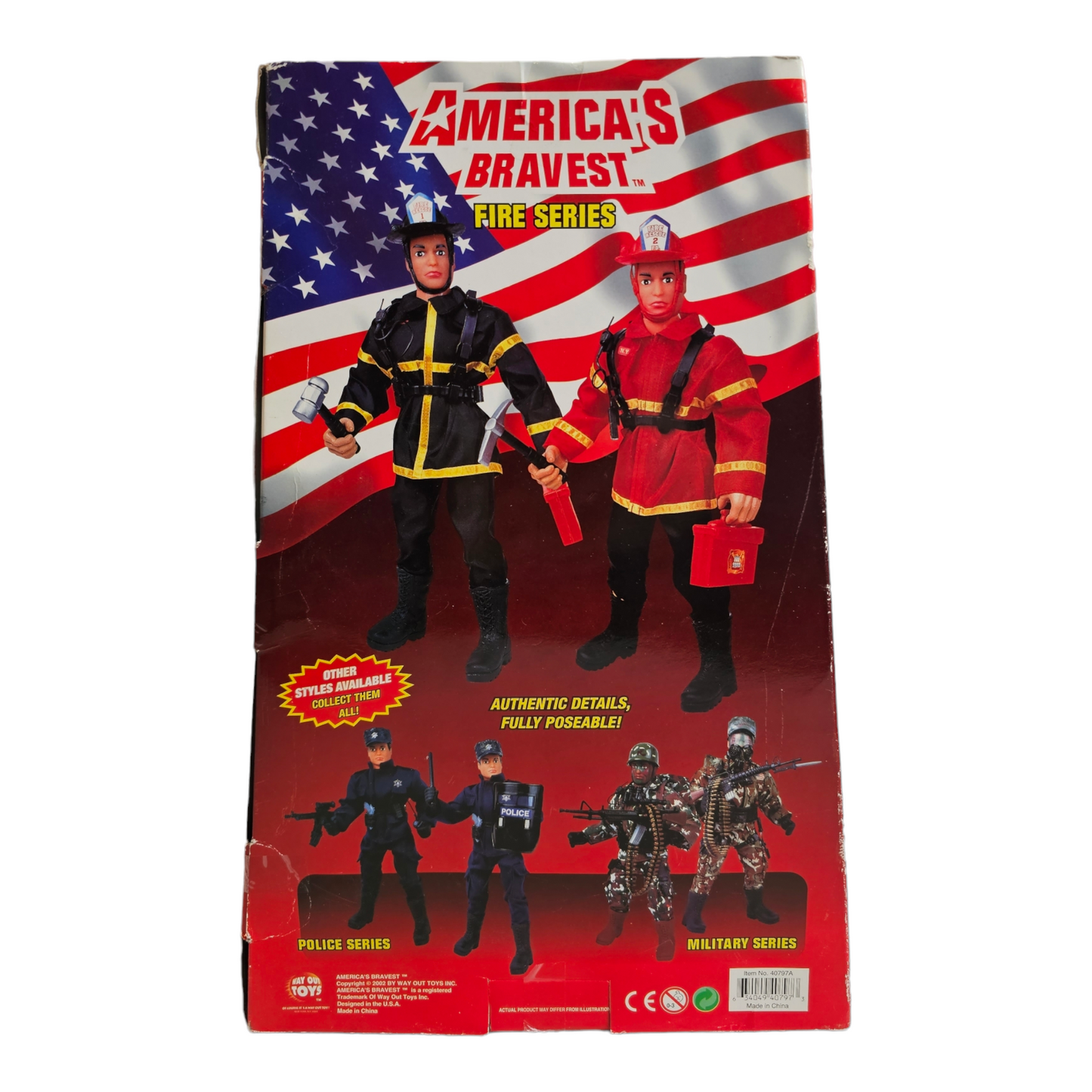 2002 America's Bravest Fire Firefighter Action Figure