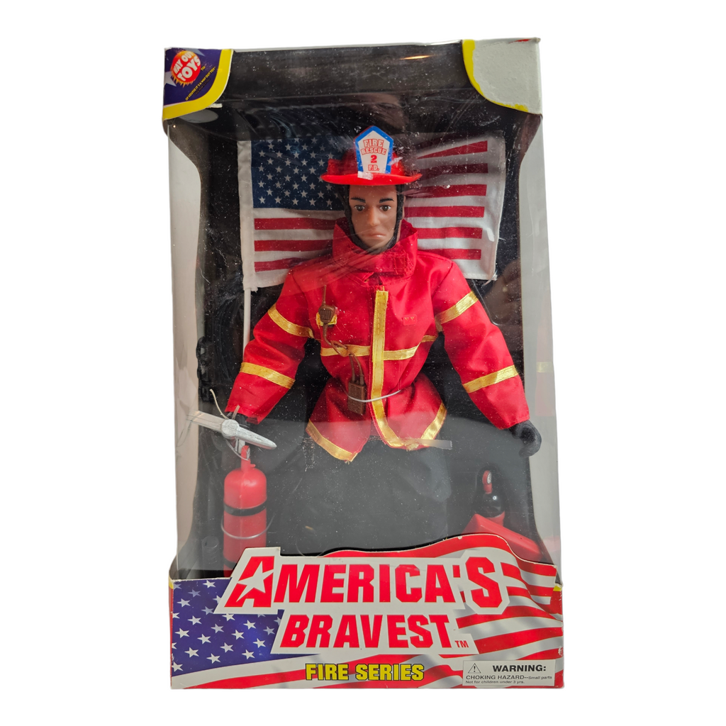 2002 America s Bravest Fire Firefighter Action Figure 1st Due