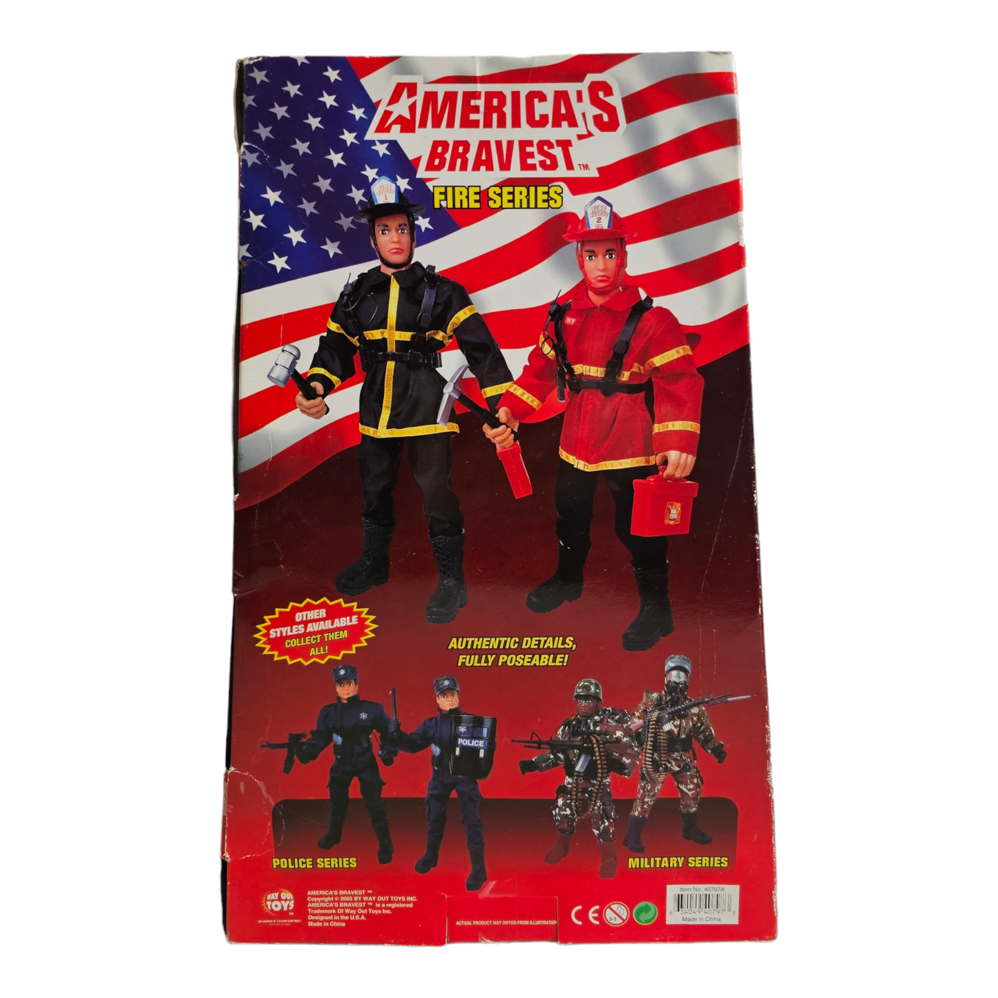 2002 America's Bravest Fire  Firefighter Action Figure