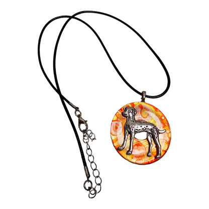 Dalmatian and Fire Washer Pendant